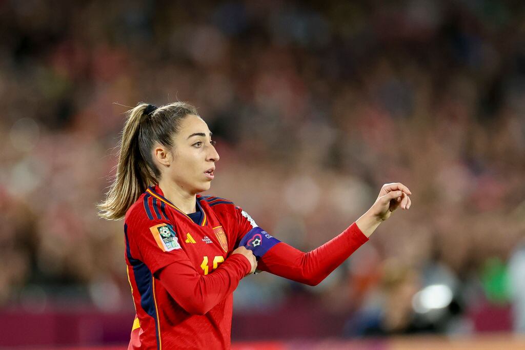 Olga Carmona, futbolista de la Selección de España en la final del Mundial femenino 2023. Foto: Sajad Imanian/DeFodi Images via Getty Images.