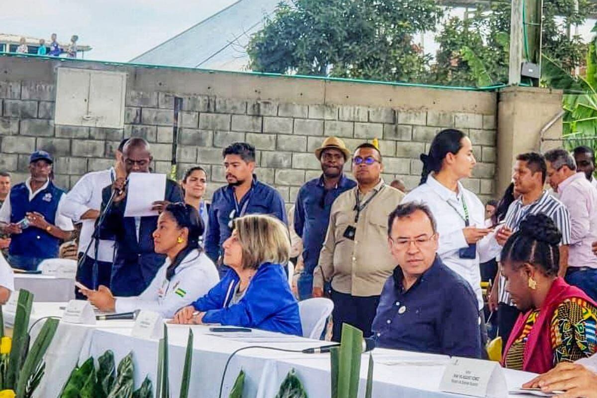 La ministra de agricultura afirmó que se invertirán más de 12 mil millones de pesos en la compra de tierras, por ahora, en el Cauca. Crédito: Misión ONU Colombia.