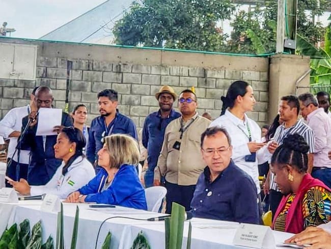 La ministra de agricultura afirmó que se invertirán más de 12 mil millones de pesos en la compra de tierras, por ahora, en el Cauca. Crédito: Misión ONU Colombia. 