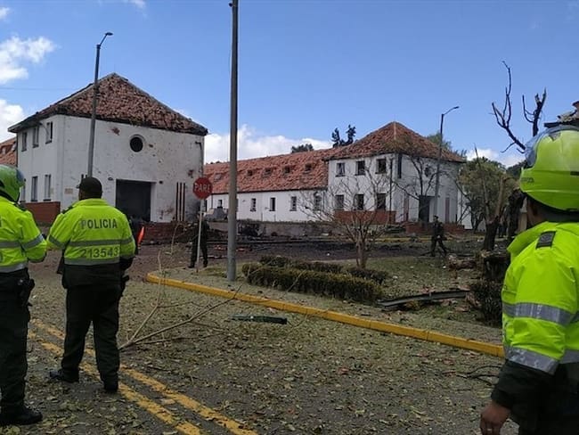 La explosión al interior de la Escuela General Santander de la Policía en Bogotá, el pasado 17 de enero, dejó 21 uniformados fallecidos. Foto: Colprensa