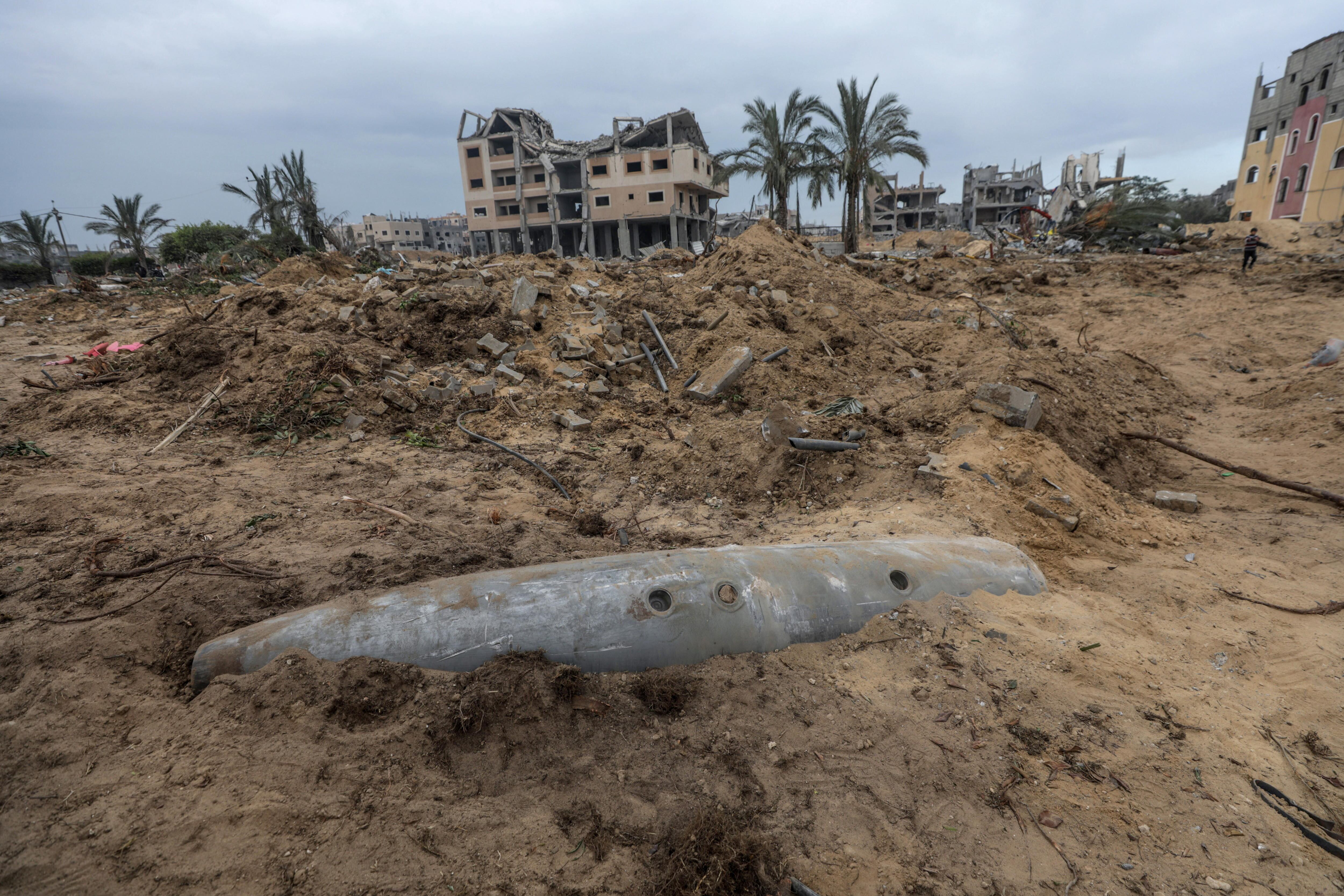 Bombardeo israelí en Gaza. FOTO: EFE/MOHAMMED SABER