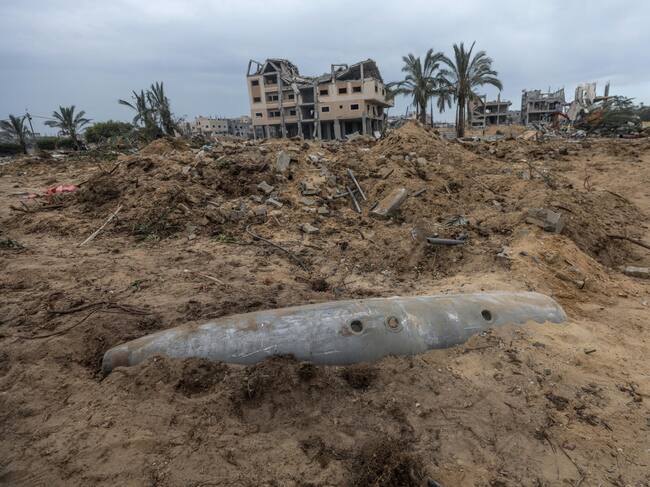 Bombardeo israelí en Gaza. FOTO: EFE/MOHAMMED SABER