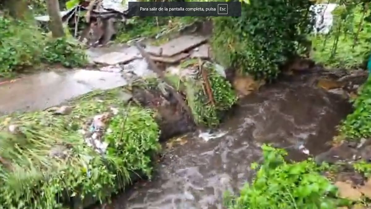 Cuatro niños, rescatados tras quedar atrapados por desbordamiento de quebrada en Usaquén , Bogotá