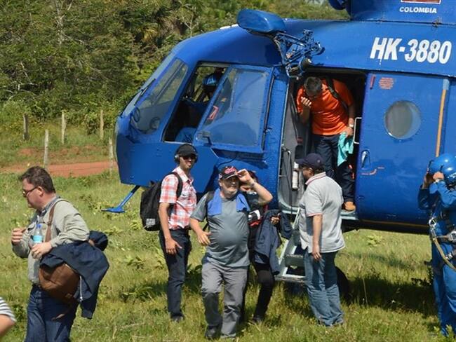 Llegada de la delegación de las Farc a Colombia el pasado 16 de septiembre. Foto: Colprensa