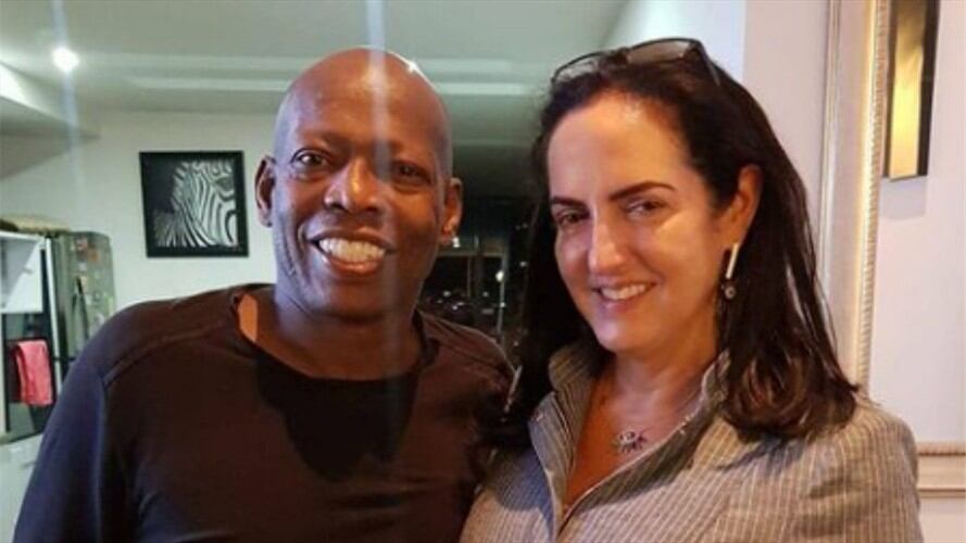 Exjugador de fútbol Faustino Asprilla y senadora María Fernanda Cabal. Foto: Instagram: @mariafernandacabal