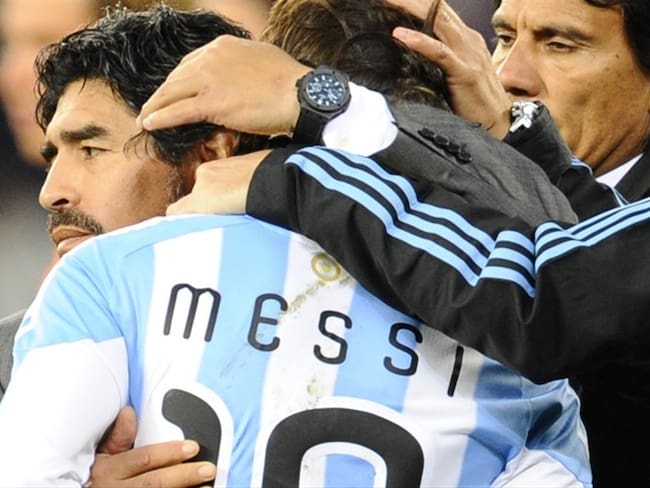 Despedida de Messi a Maradona. Foto: DANIEL GARCIA/AFP via Getty Images