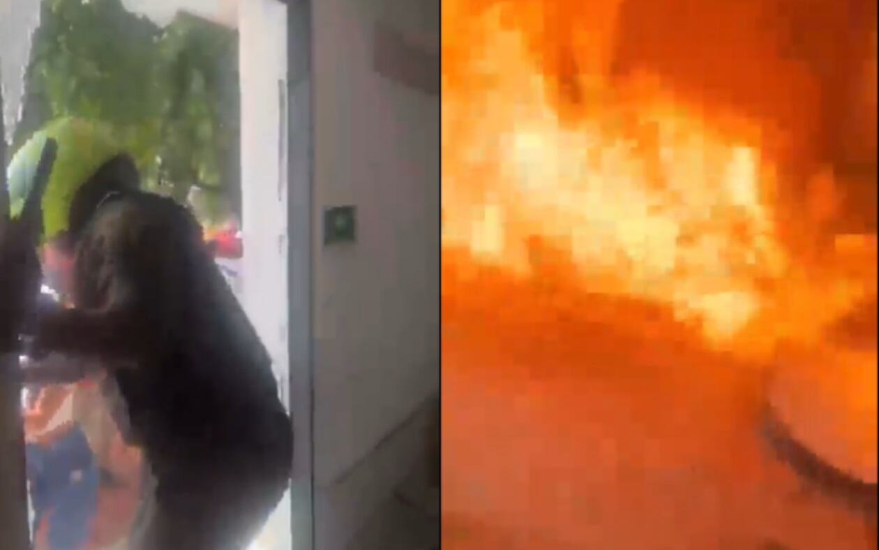 Quemaron sede de la Registraduría en Cesar. Foto: captura de pantalla.