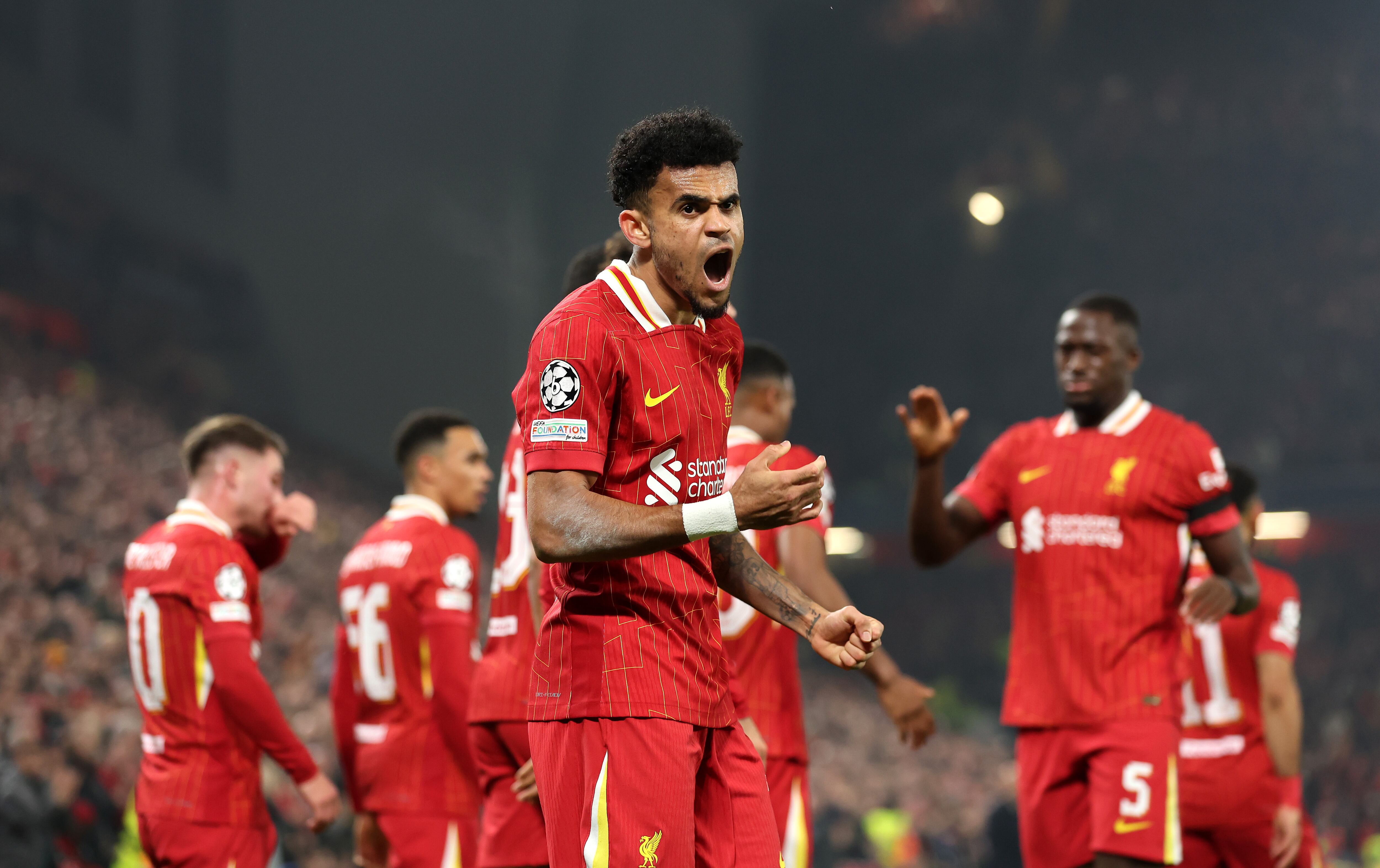 Luis Díaz marcó para el Liverpool en la Champions League. (Photo by Carl Recine/Getty Images)