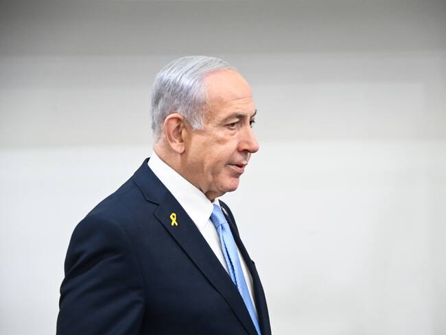 TEL AVIV (Israel), 02/04/2025.- Israeli Prime Minister Benjamin Netanyahu attends his trial on corruption charges at the district court in Tel Aviv, Israel, 02 April 2025. EFE/EPA/YAIR SAGI / POOL