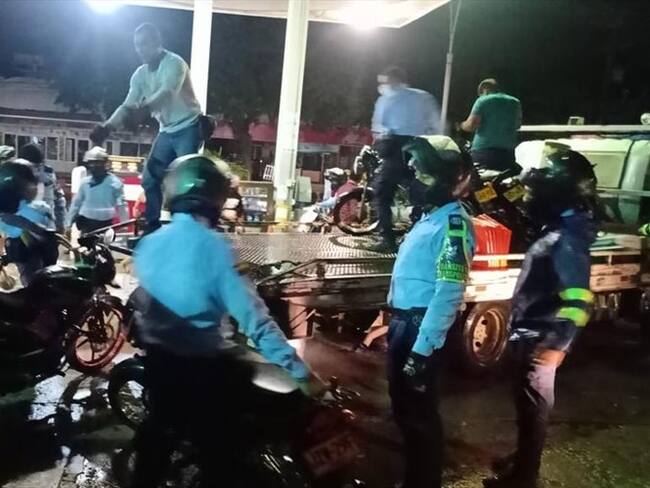 Autoridades de tránsito frustran rodada de Halloween en Santa Marta. Foto: Alcaldía de Santa Marta