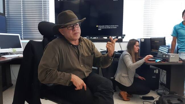 Ocampo destacó la inquietud y el interés de los estudiantes de la UPTC de Tunja, por los grandes retos del siglo desde las ciencias, ingenierías y matemáticas.. Foto: La W