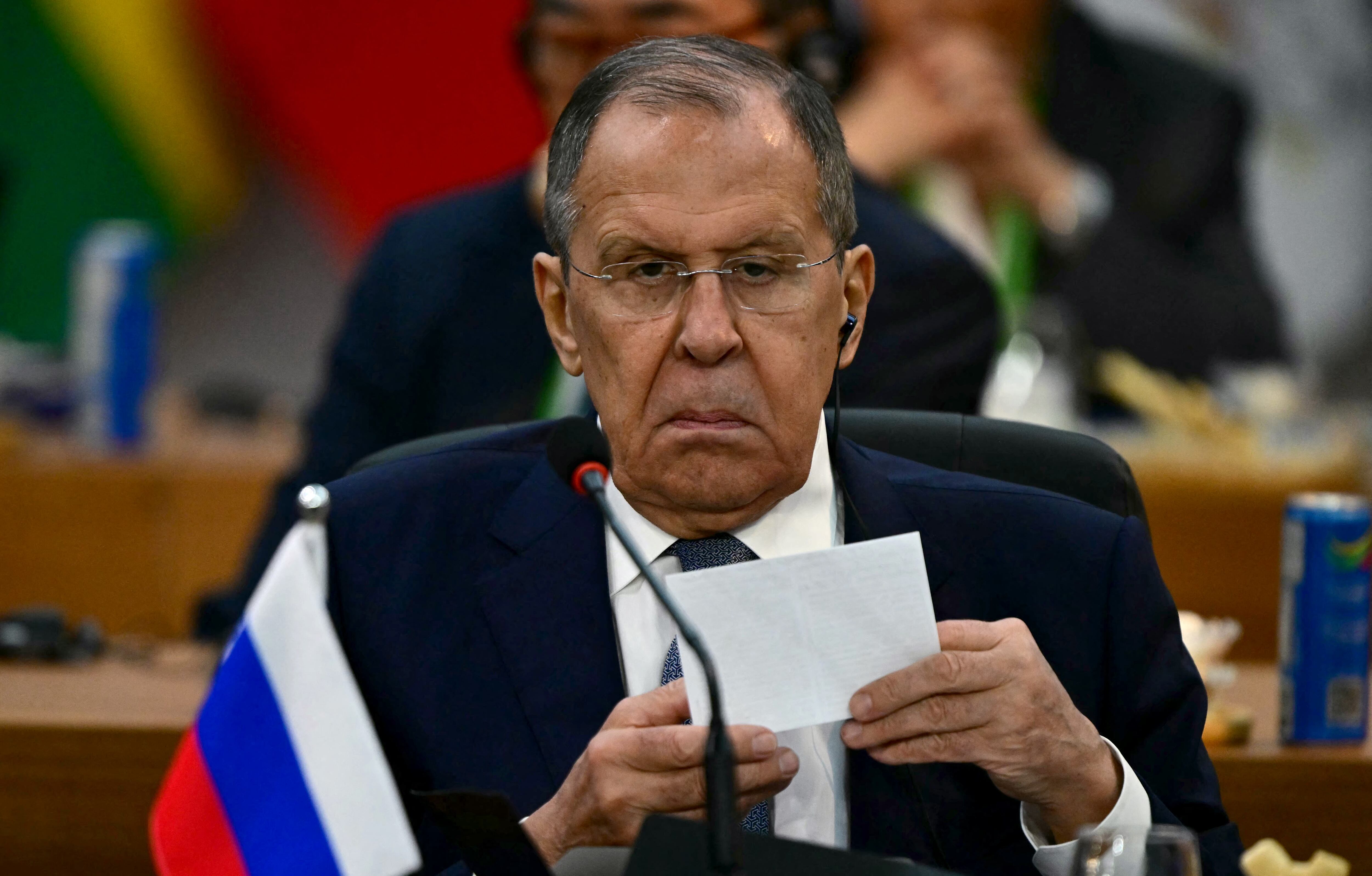 Ministro de Exteriores ruso, Serguéi Lavrov. FOTO: Pablo PORCIUNCULA / AFP via Getty Images