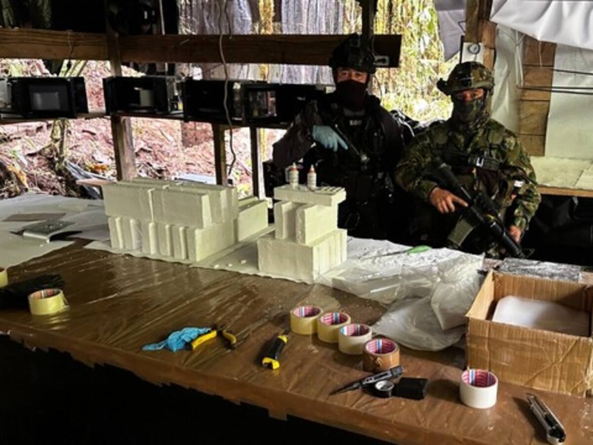 Fuerzas Militares desmantelaron un laboratorio de droga del ELN en Nariño
