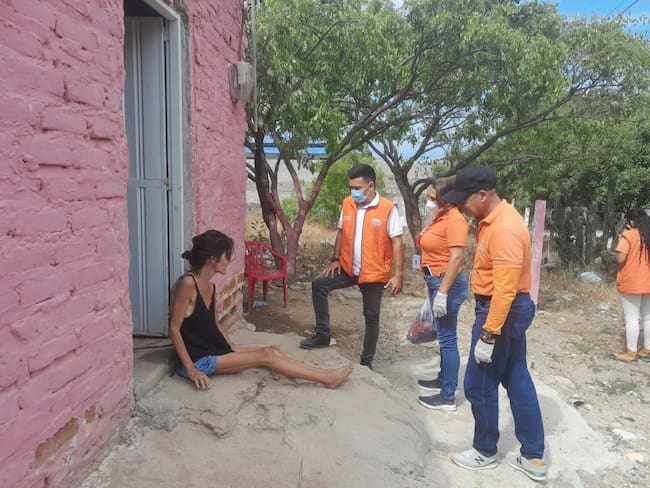 Adulta mayor rescatada/ Alcaldía de Santa Marta