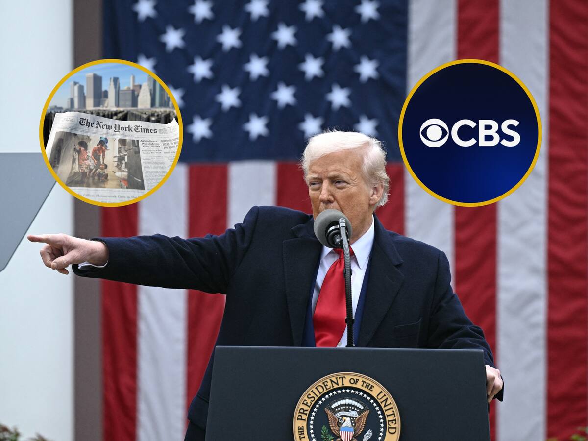Trump volvió a atacar a CBS y amenazó a The New York Times por comportamiento “ilegal”