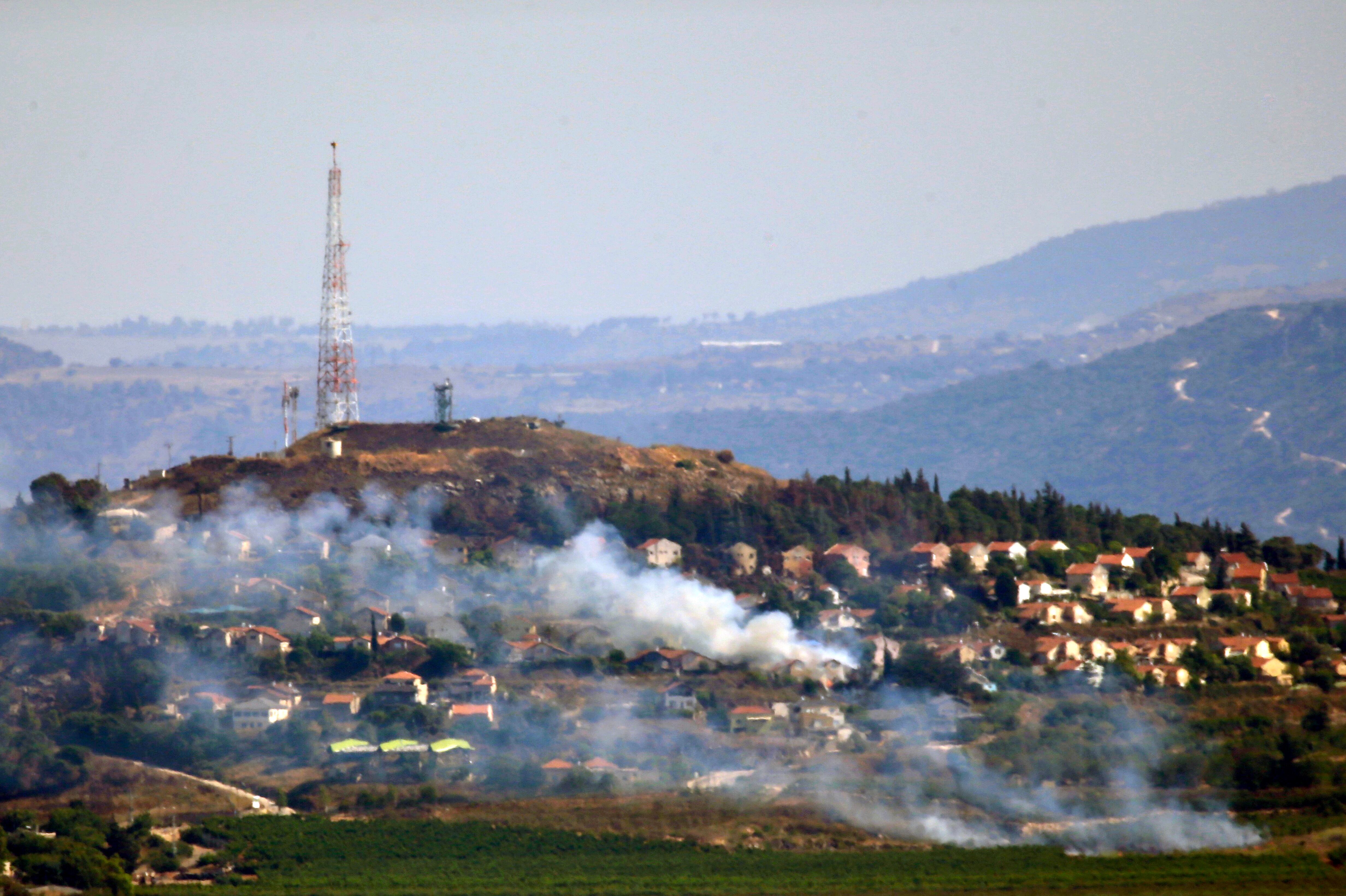 Imagen de ataques en la frontera entre Líbano e Israel. Foto: EFE/EPA/STR