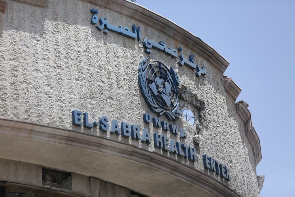 Edificio de la UNRWA. Foto: Dawoud Abo Alkas/Anadolu via Getty Images