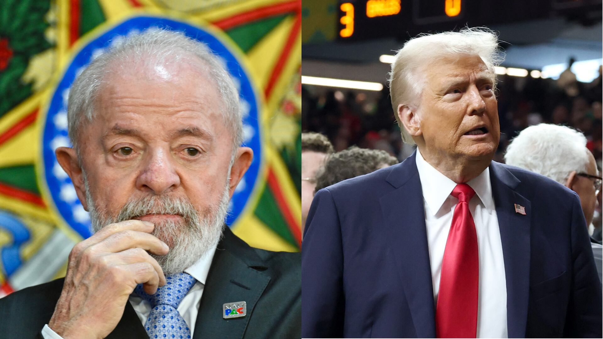 Lula da Silva. FOTO:EVARISTO SA/AFP via Getty Images - Donald Trump. FOTO:Kevin Mazur/Getty Images for Roc Nation