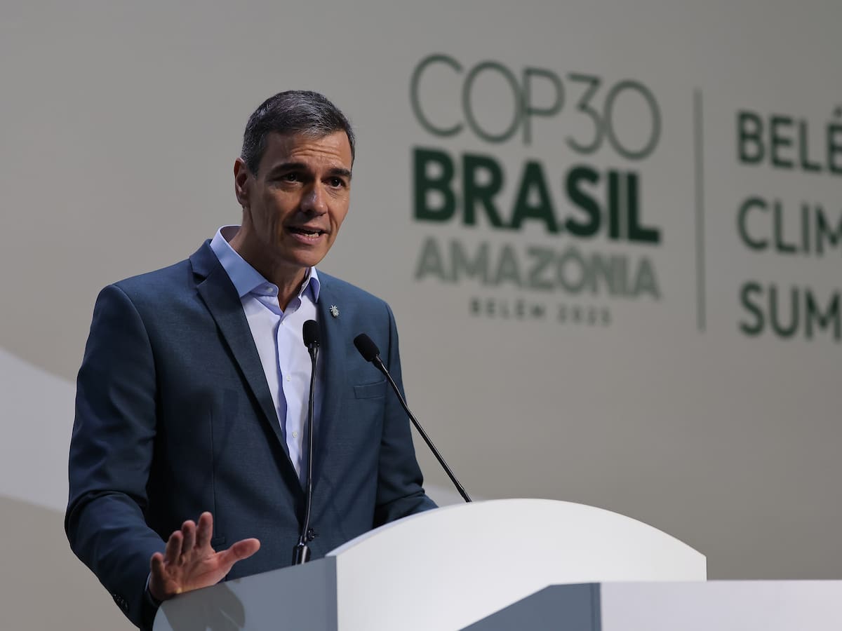 Pedro Sánchez compara el “compromiso firme” de la UE con la ausencia de EE.UU. en la COP30