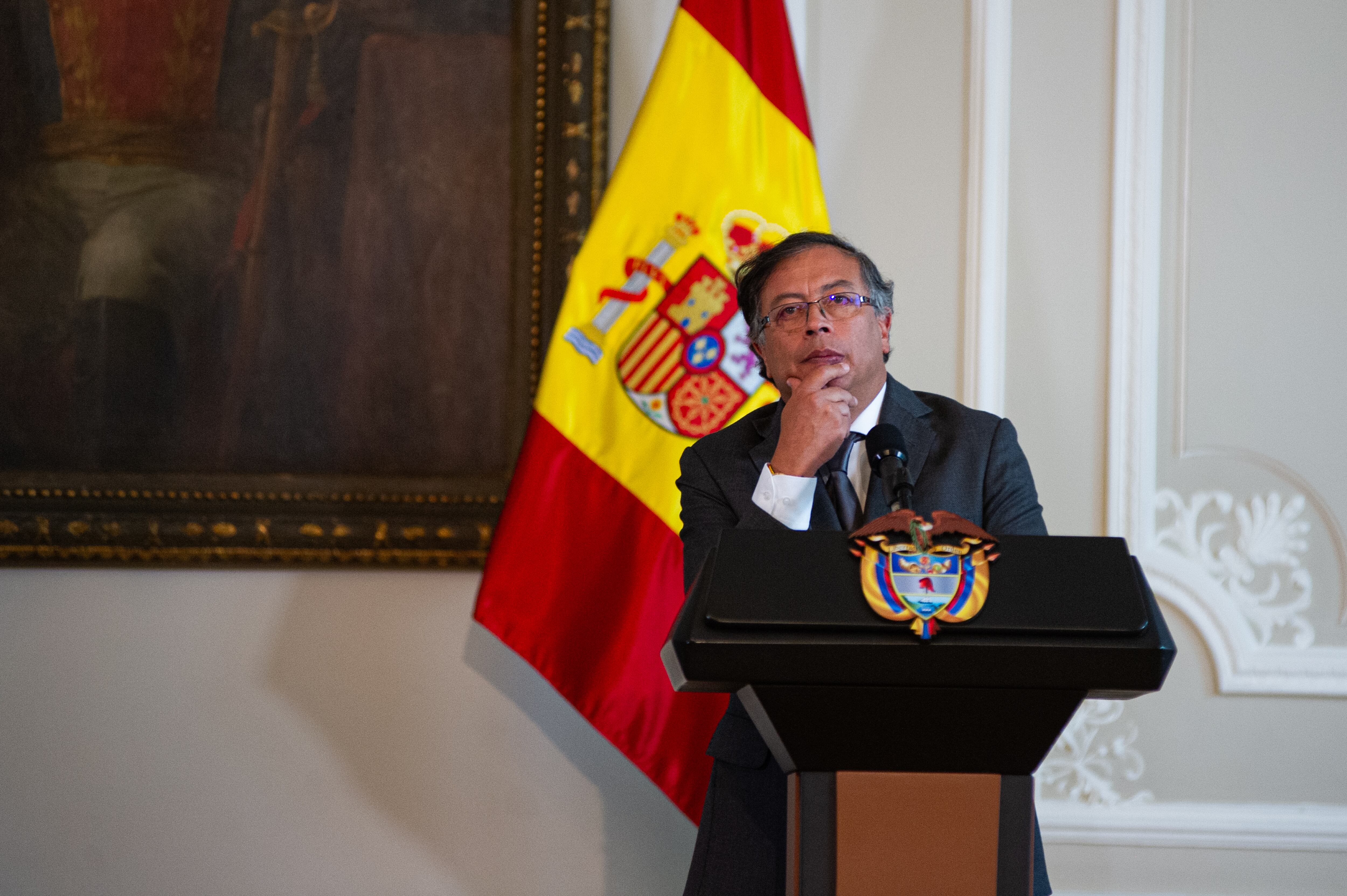 Visita de Gustavo Petro a España. Foto: Sebastian Barros/NurPhoto vía Getty Images.