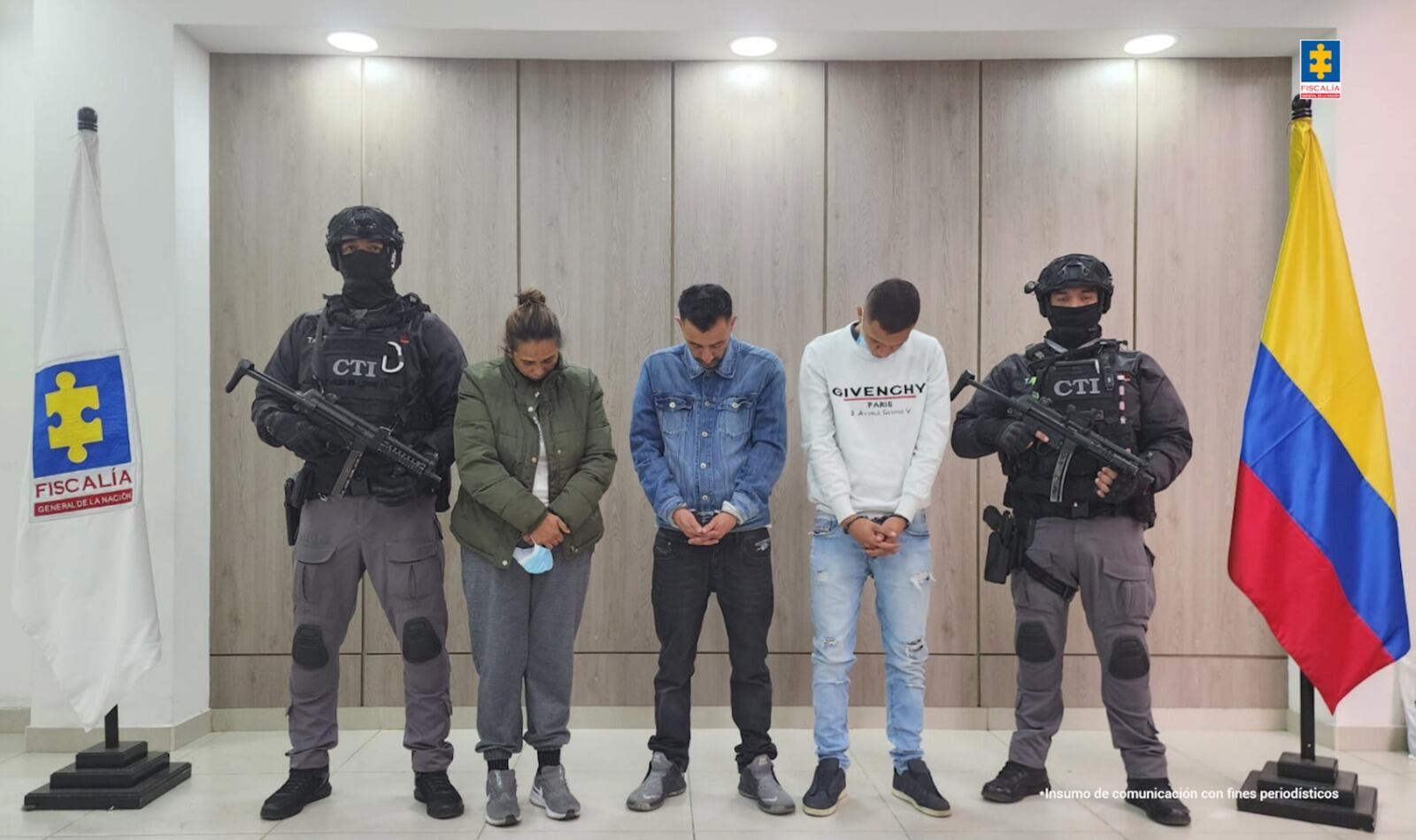 Enviaron a la cárcel a ladrones de usuarios de cajeros automáticos en Colombia. Foto: Fiscalía.