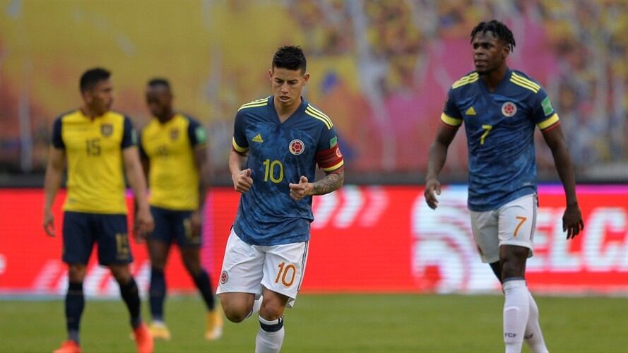 James Rodríguez en la Selección Colombia. Foto: EFE