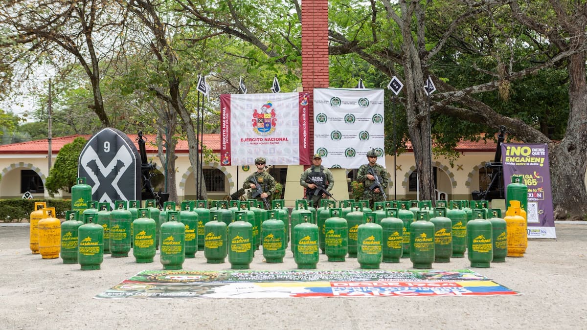 Incautan 61 cilindros de gas que iban a ser usados para atentados terroristas en el Huila