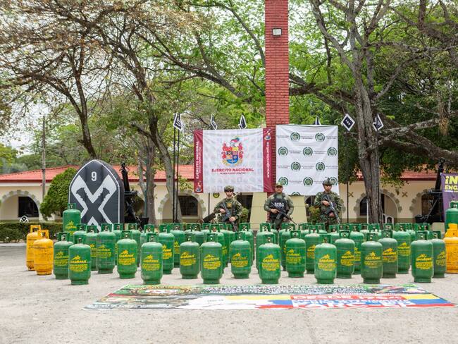 Incautan 61 cilindros de gas que iban a ser usados para atentados terroristas en el Huila
