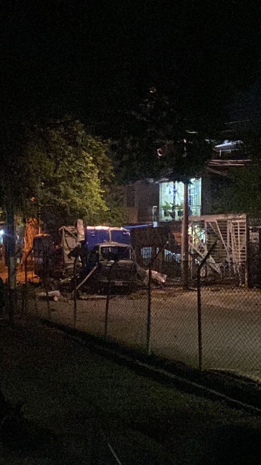 Atentando en inmediaciones al cantón militar Pichincha, al sur de Cali. Foto: Suministrada.