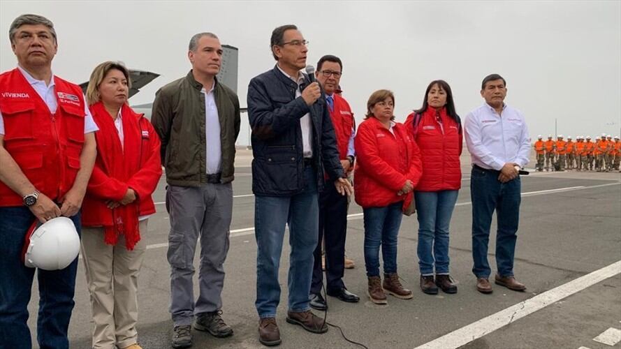 El presidente de Perú, Martín Vizcarra, anunció que se trasladará a la ciudad de Yurimaguas, una de las ciudades con más daños. Foto: Presidencia