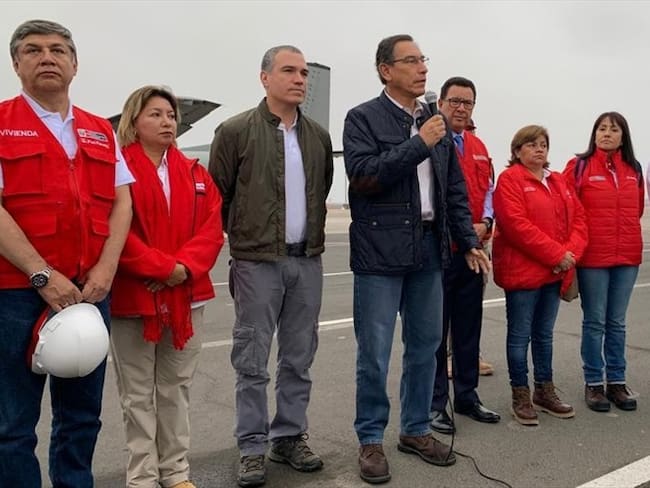 El presidente de Perú, Martín Vizcarra, anunció que se trasladará a la ciudad de Yurimaguas, una de las ciudades con más daños. Foto: Presidencia