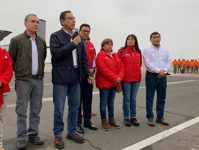 El presidente de Perú, Martín Vizcarra, anunció que se trasladará a la ciudad de Yurimaguas, una de las ciudades con más daños. Foto: Presidencia