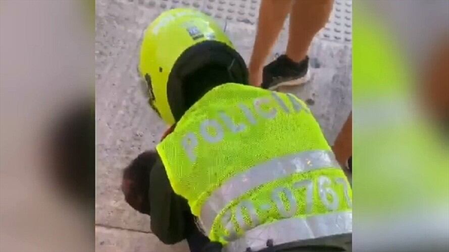 Este es el tercer caso de abuso policial que se denuncia en Cartagena. . Foto: Captura del video