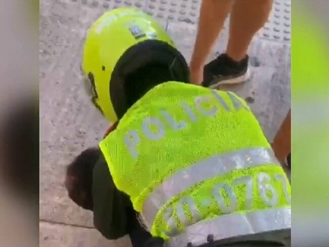 Este es el tercer caso de abuso policial que se denuncia en Cartagena. . Foto: Captura del video
