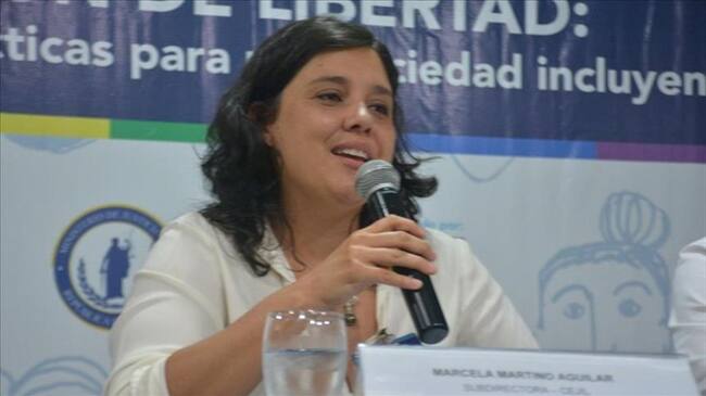 Marcela Martino, subdirectora del Programa para Centroamérica y México del Centro por la Justicia y el Derecho Internacional (Cejil). Foto: Agencia Anadolu