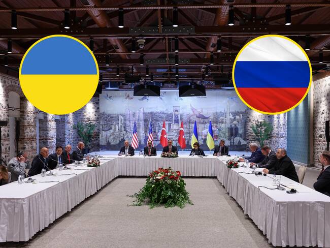 Reunión entre delegación rusa y ucraniana en Estambul el pasado 16 de mayo. FOTO: Arda Kucukkaya/Turkish Foreign Ministry via Getty Images