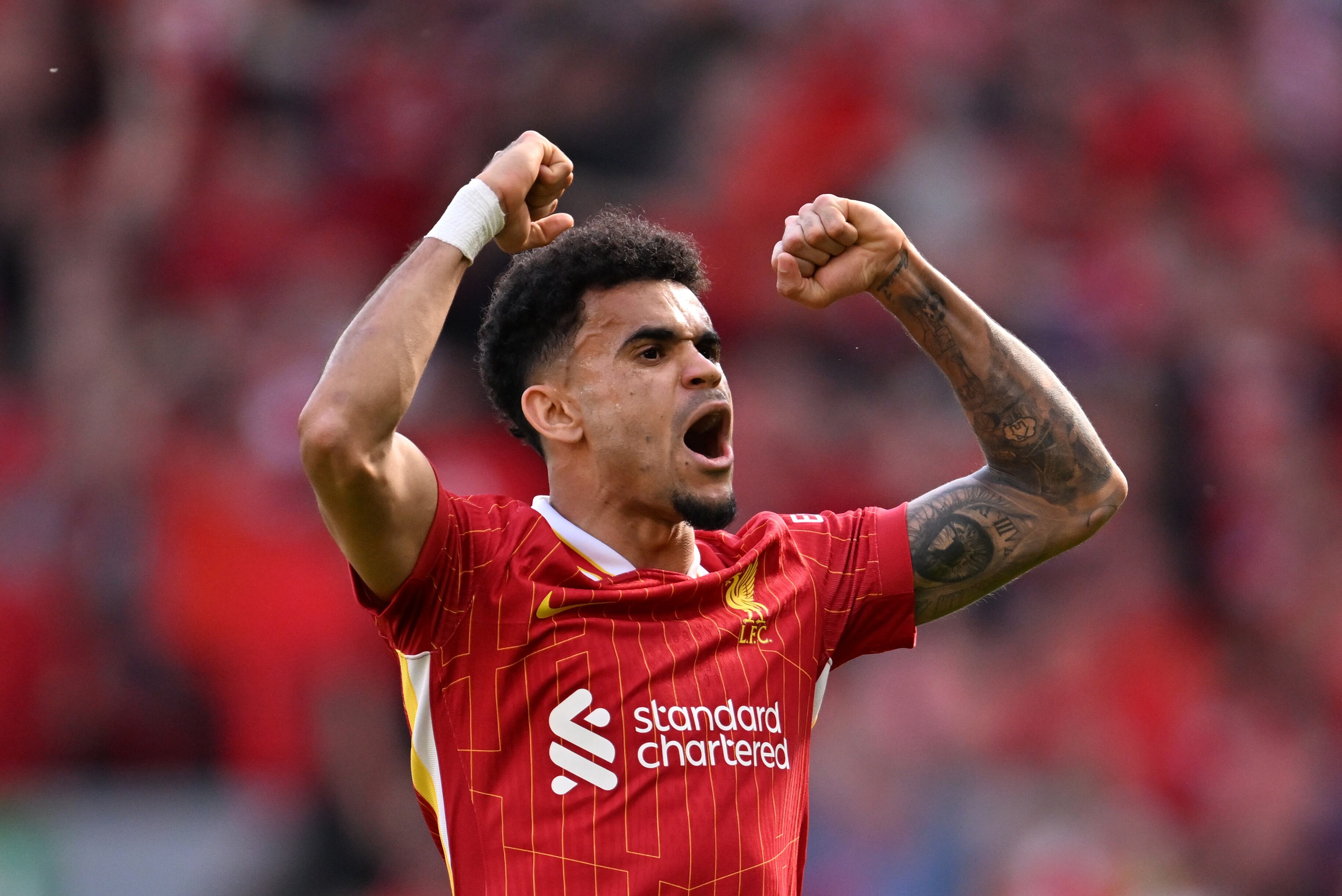 Liverpool quiere renovar a Luis Díaz. (Photo by Liverpool FC/Liverpool FC via Getty Images)