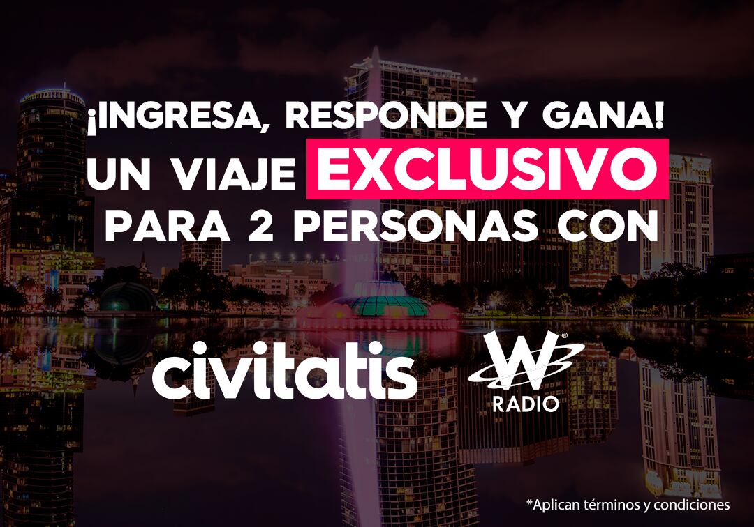 W Radio y Civitatis lo invitan a un viaje para 2 personas a Orlando, Florida: así puede participar