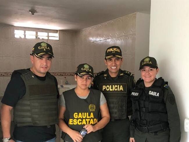 Rescatan a esposa de un pamicultor en Santander. Foto: Policía y Gaula.