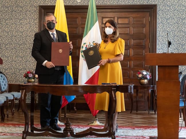 Colombia y México firman memorando de entendimiento. Foto: Cancillería Colombiana