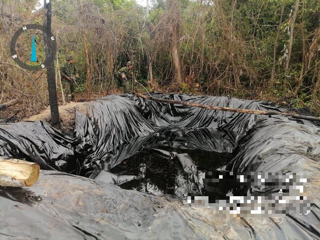 Operaciones contra el hurto de crudo en Tibú, Norte de Santander. Foto: Ejército Nacional.