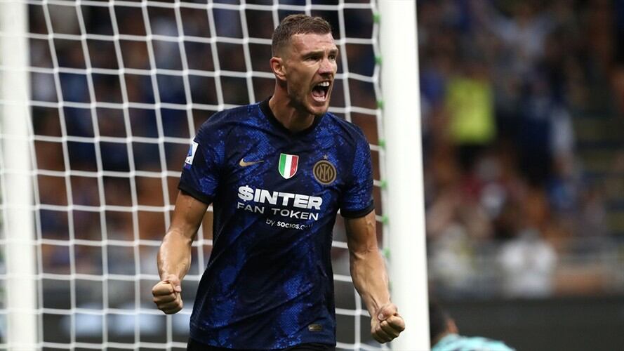 Edin Dzeko, delantero del Inter de Milán. Foto: Marco Luzzani/Getty Images