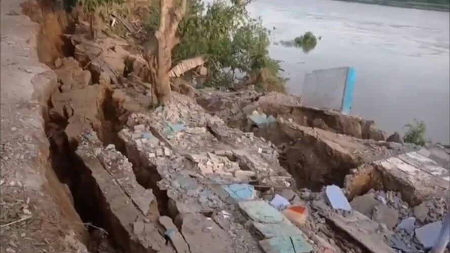 Las viviendas afectadas estaban en riesgo desde 2018, según los pobladores del sur de Magangué. Foto: Captura de pantalla