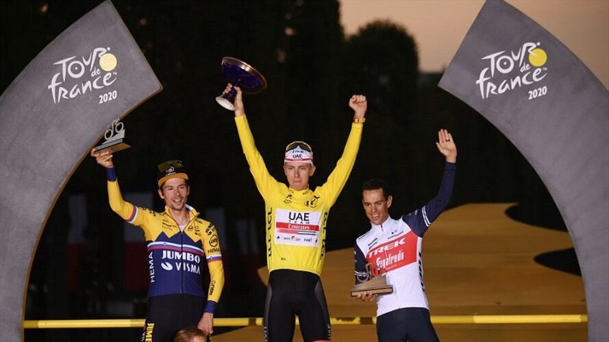 Pogacar es el ciclista más joven en ganar esta competencia. Foto: Getty Images.