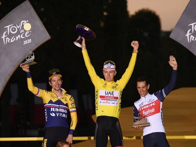 Pogacar es el ciclista más joven en ganar esta competencia. Foto: Getty Images.