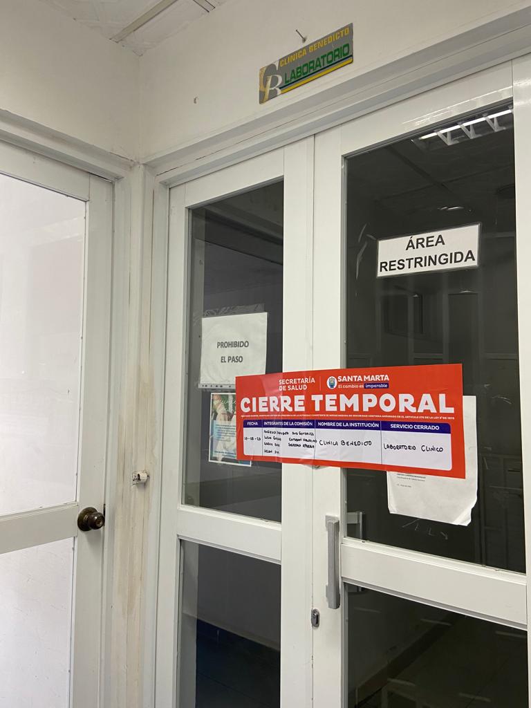 Foto: Cierre temporal/ Alcaldía de Santa Marta