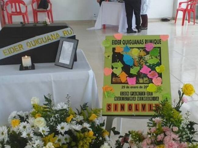 Se entregaron los restos de Eider Quiguanas Rumique a su familia, después de aproximadamente 20 años en los que tuvo condición de desaparecido. Foto: Colectivo Orlando Fals Borda