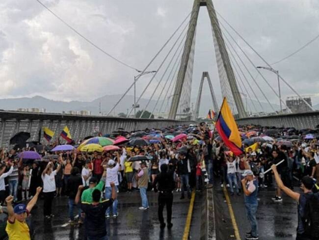 Protestas en Pereira. Foto: Redacción W Radio