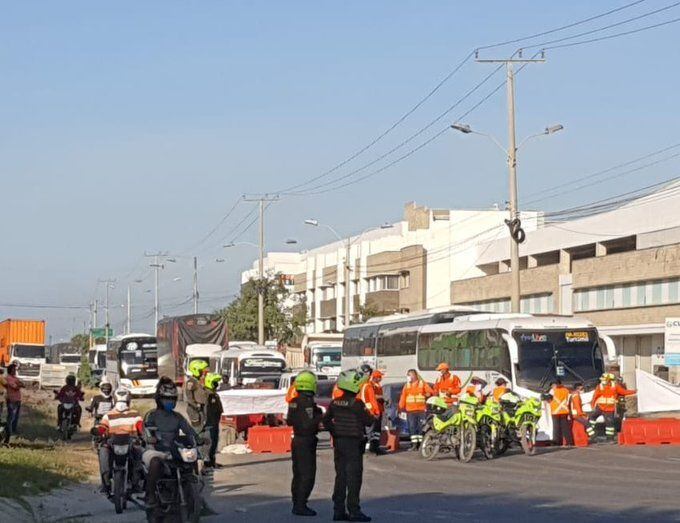 Los manifestantes sienten que sus puestos en los peajes de La Heroica y Corralito de Piedras están en riesgo. Crédito: Cortesía