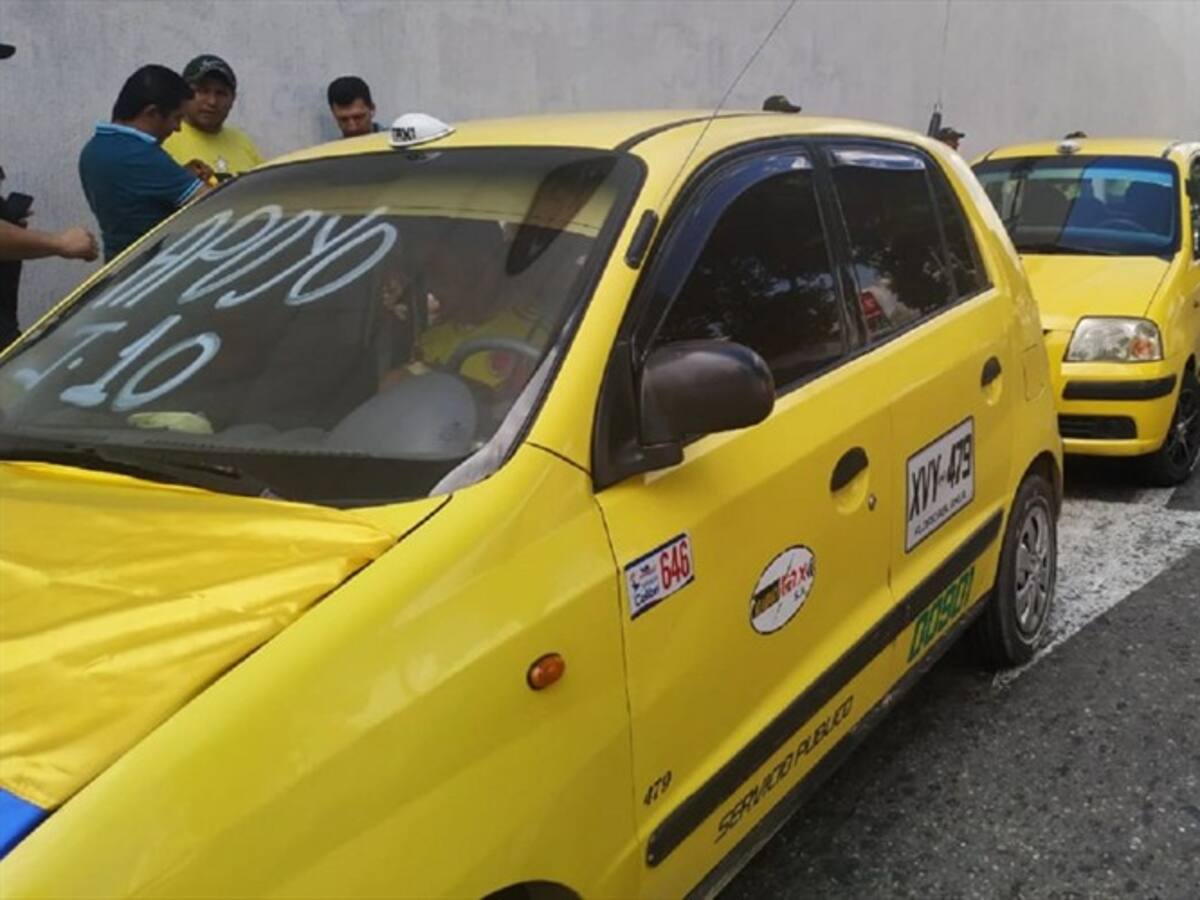 Gremio de taxis de Bucaramanga definirá si se une al paro nacional